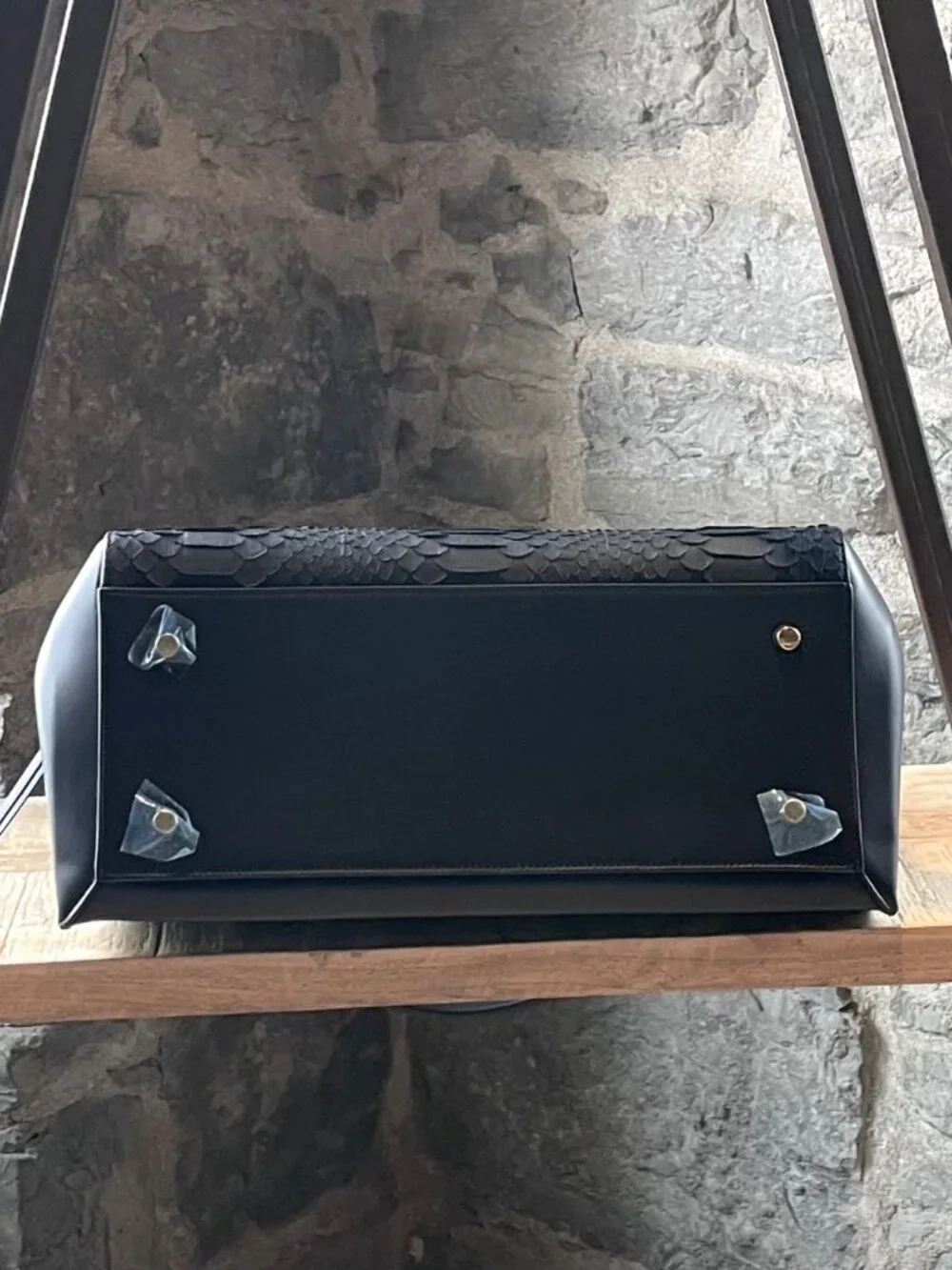 Céline Black Python Medium Edge Bag - Picture 6 of 11
